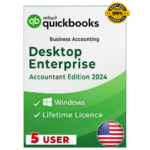 QuickBooks Desktop Enterprise 2024 No Subscription Lifetime (5-Users) | Windows